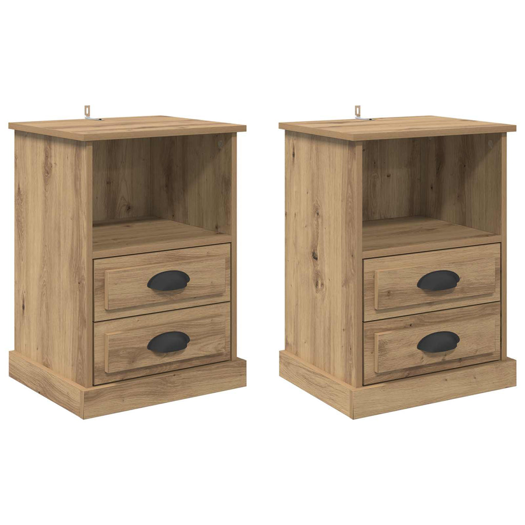 vidaXL Szafka Nocna z szufladą 2 pcs Dąb rzemieślniczy 36 x 43 x 60 cm