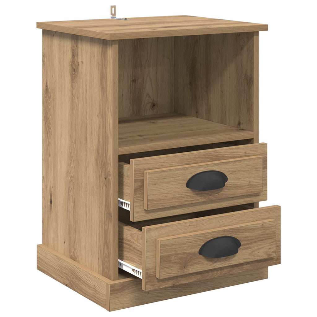 vidaXL Szafka Nocna z szufladą 2 pcs Dąb rzemieślniczy 36 x 43 x 60 cm