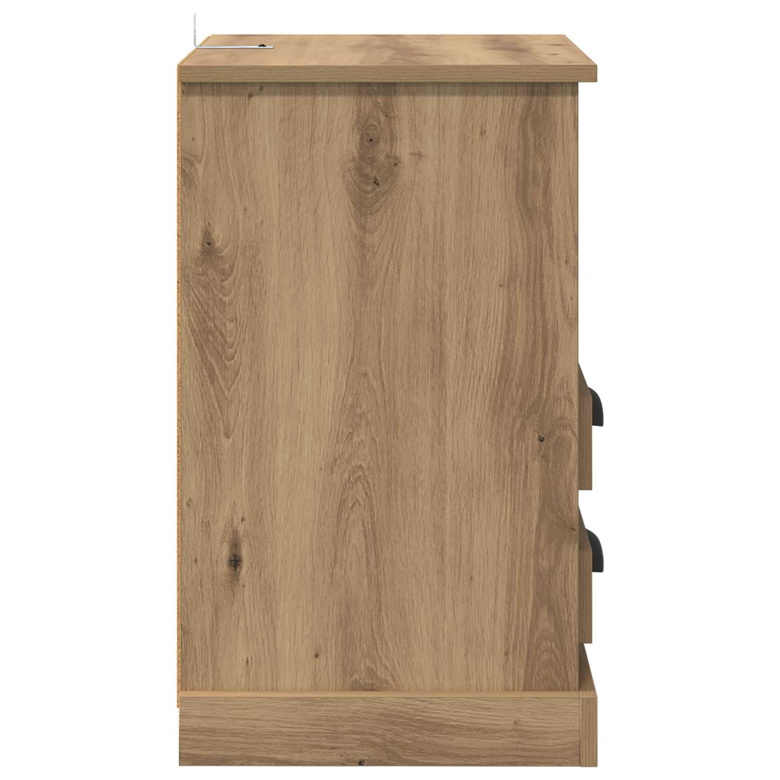 vidaXL Szafka Nocna z szufladą 2 pcs Dąb rzemieślniczy 36 x 43 x 60 cm