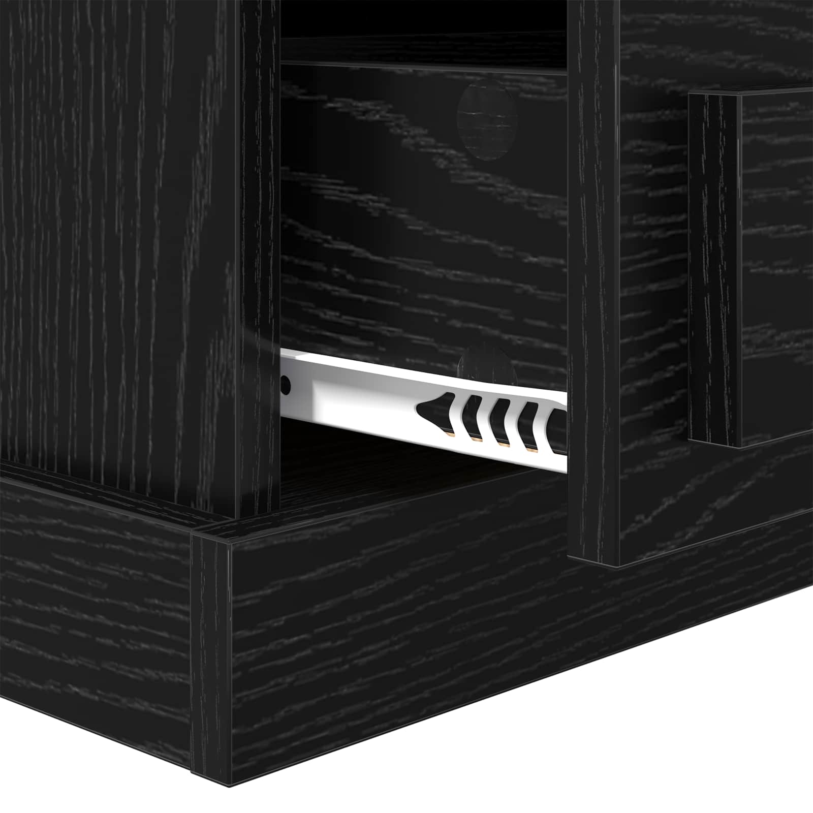 vidaXL Szafka Nocna z szufladą 2 pcs Czarny Dąb 36 x 43 x 60 cm