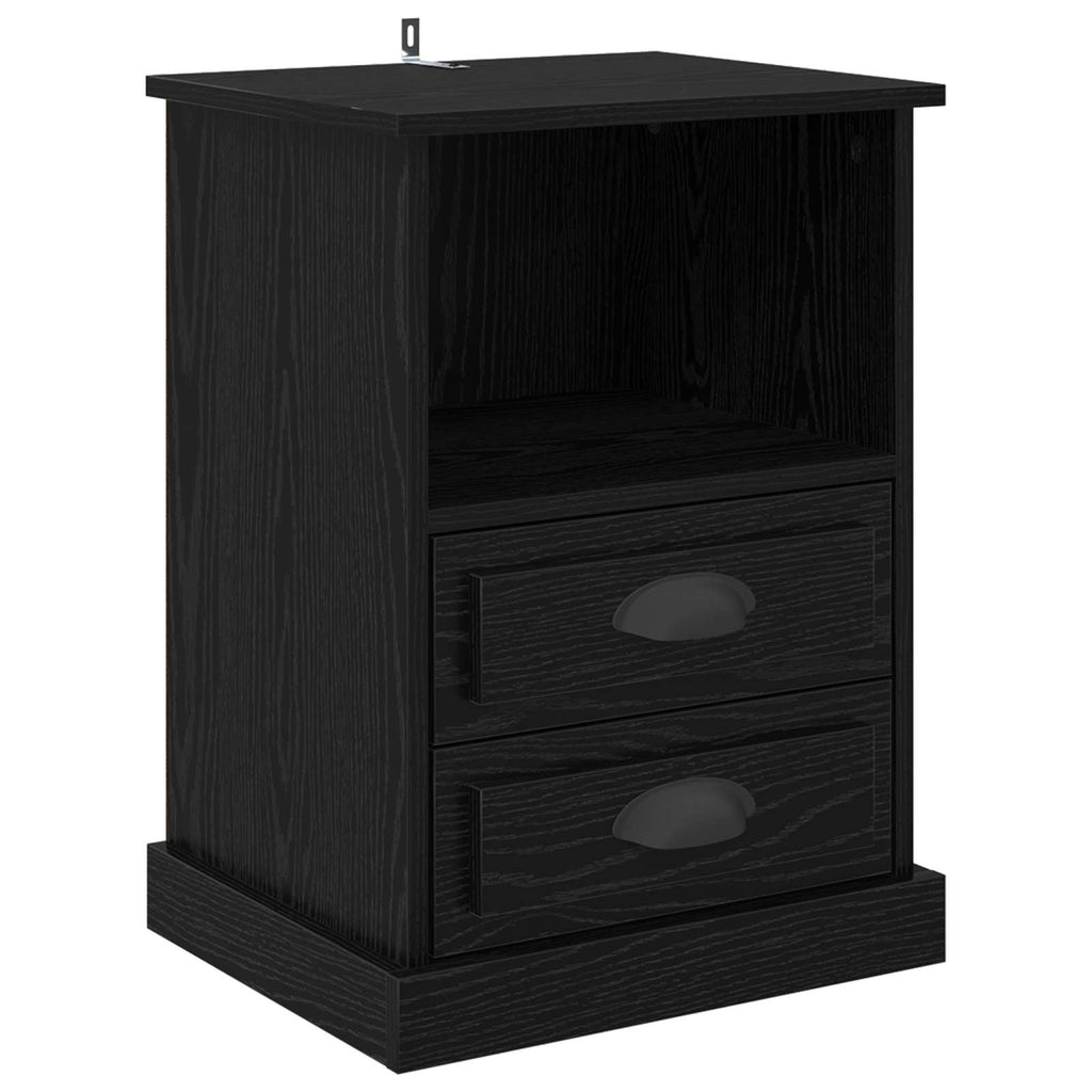 vidaXL Szafka Nocna z szufladą 2 pcs Czarny Dąb 36 x 43 x 60 cm