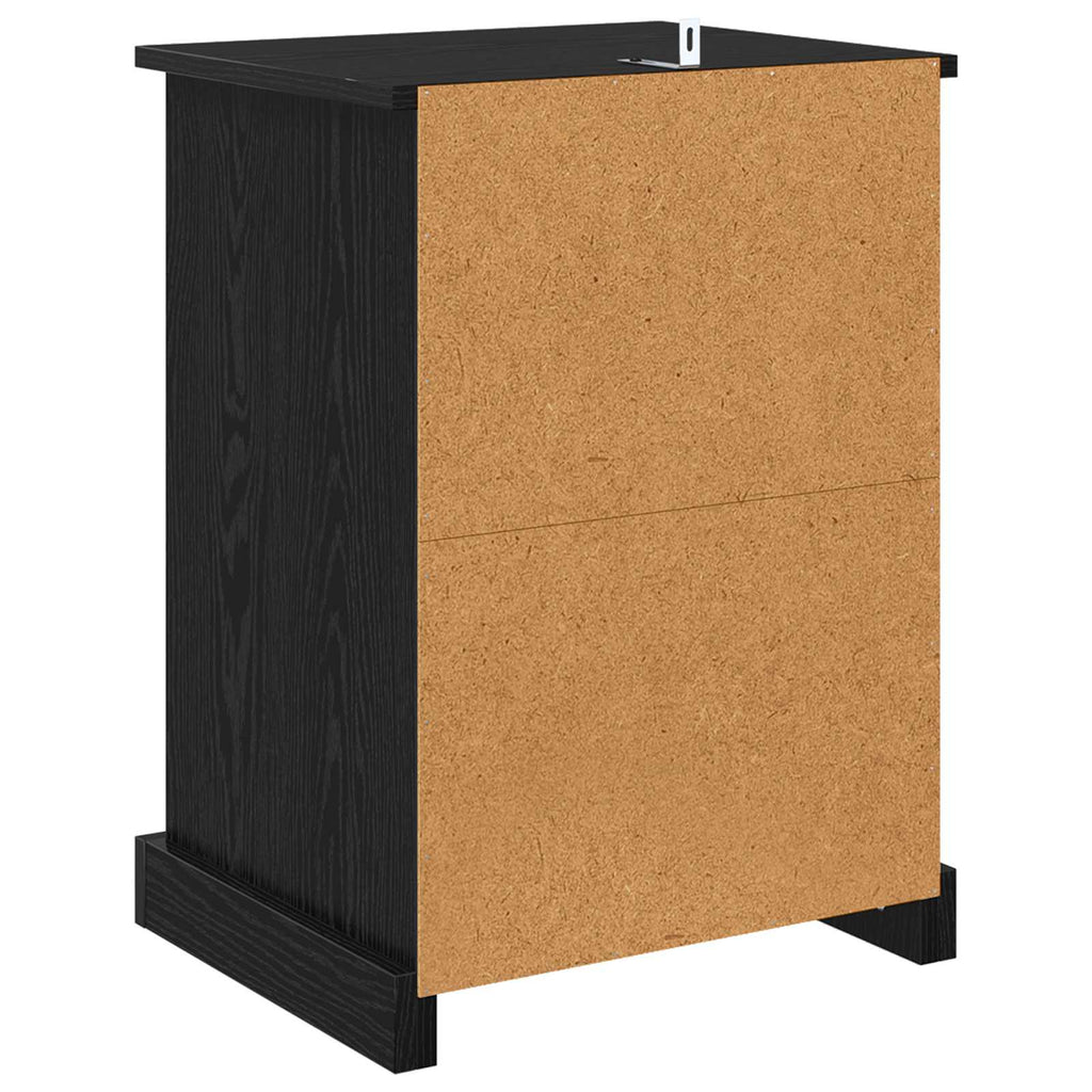 vidaXL Szafka Nocna z szufladą 2 pcs Czarny Dąb 36 x 43 x 60 cm