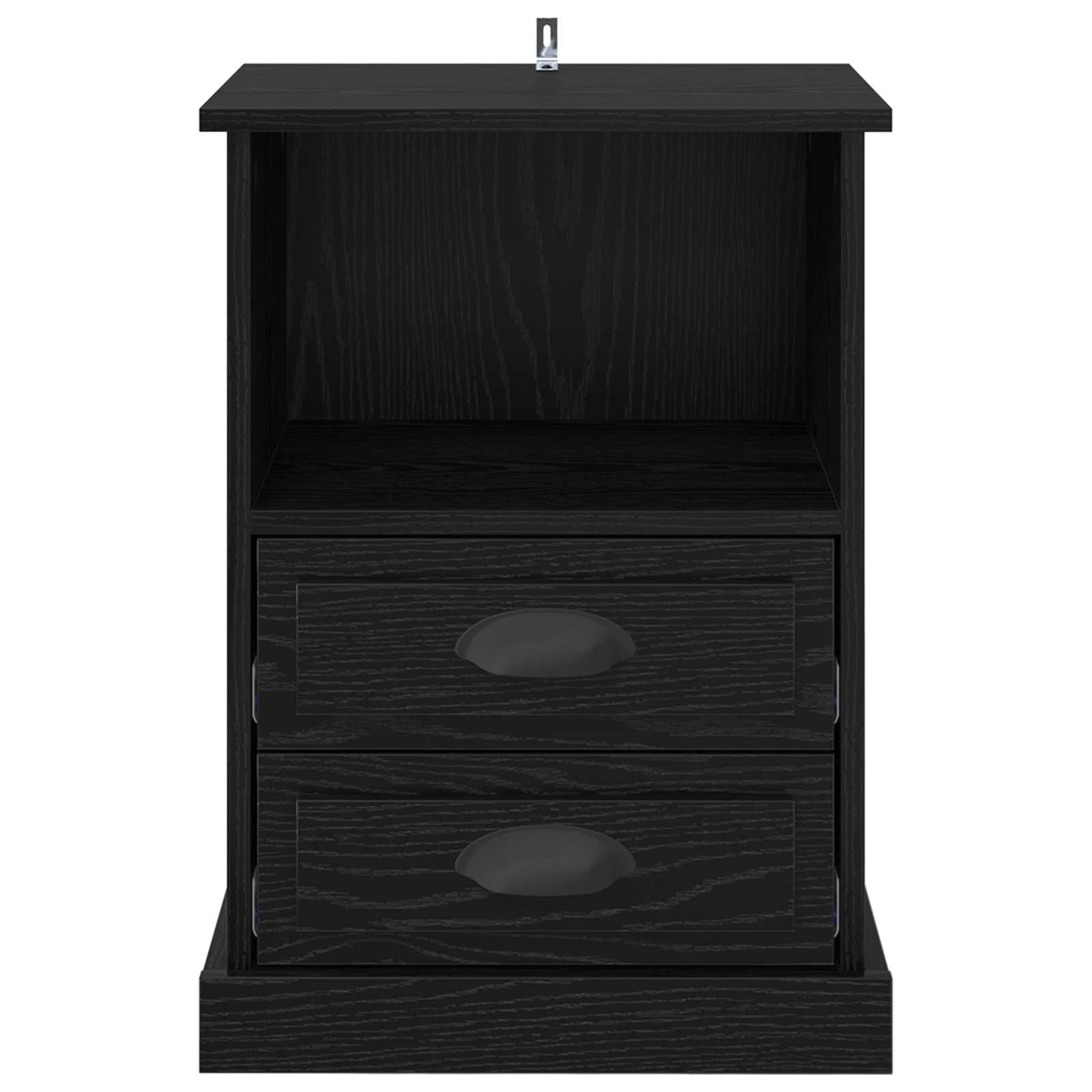vidaXL Szafka Nocna z szufladą 2 pcs Czarny Dąb 36 x 43 x 60 cm
