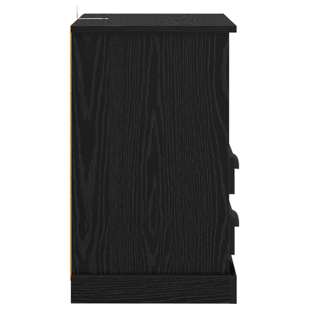 vidaXL Szafka Nocna z szufladą 2 pcs Czarny Dąb 36 x 43 x 60 cm