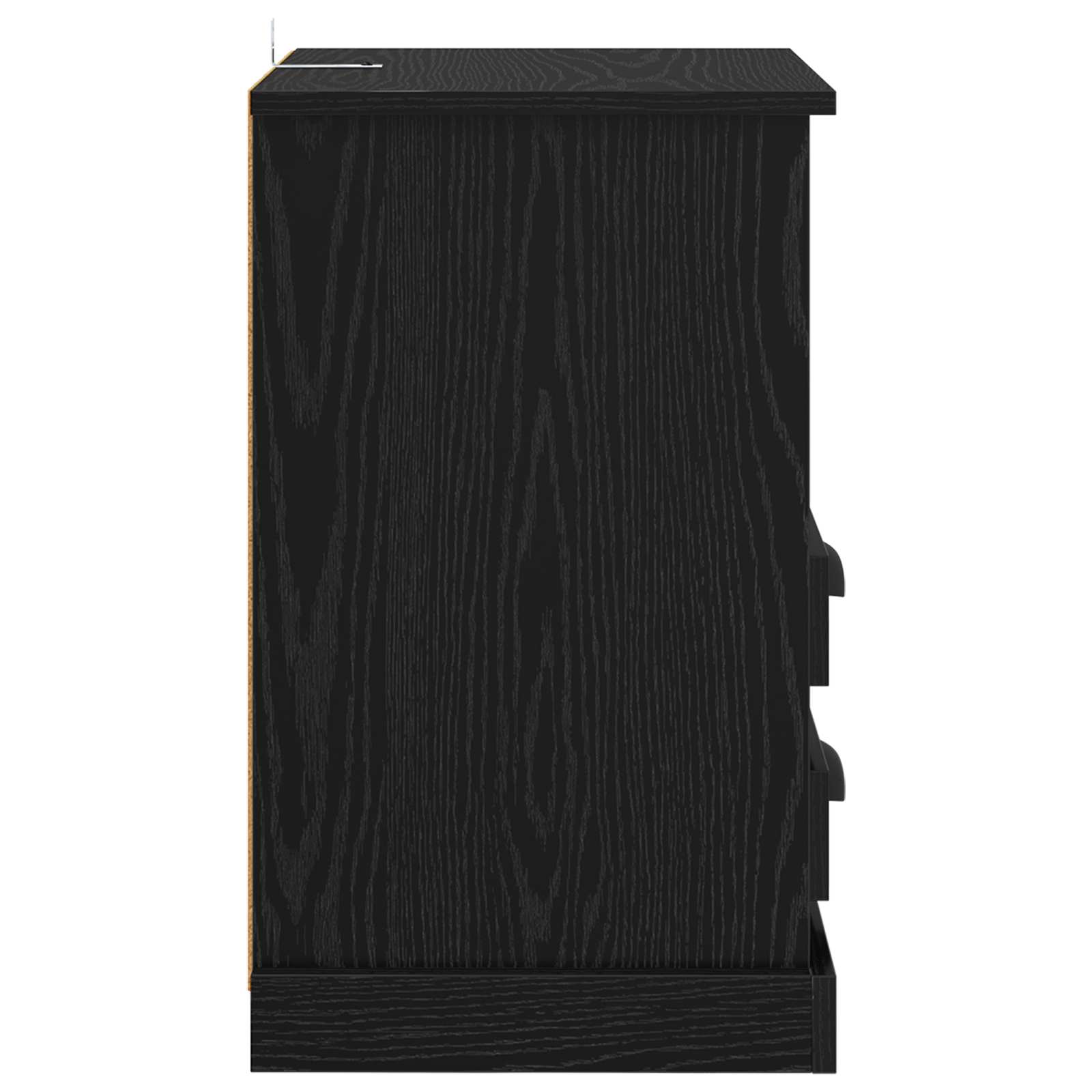 vidaXL Szafka Nocna z szufladą 2 pcs Czarny Dąb 36 x 43 x 60 cm
