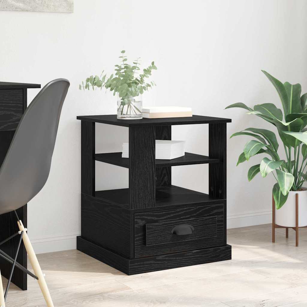 vidaXL Szafka Nocna Czarny Dąb 50 x 50 x 60 cm Materiał drewnopochodny