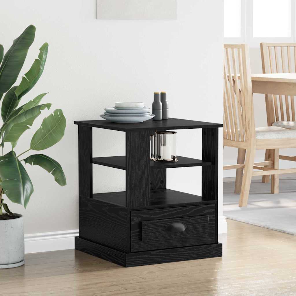 vidaXL Szafka Nocna Czarny Dąb 50 x 50 x 60 cm Materiał drewnopochodny
