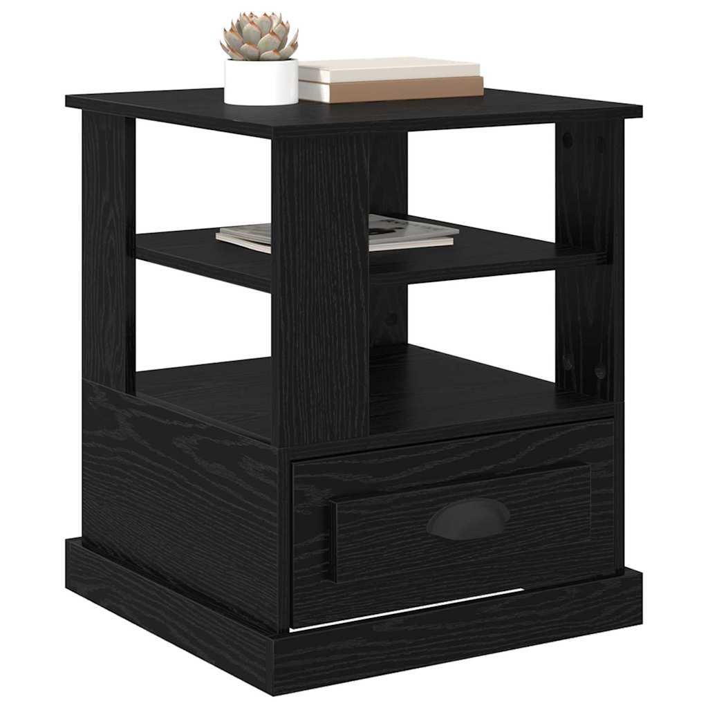 vidaXL Szafka Nocna Czarny Dąb 50 x 50 x 60 cm Materiał drewnopochodny