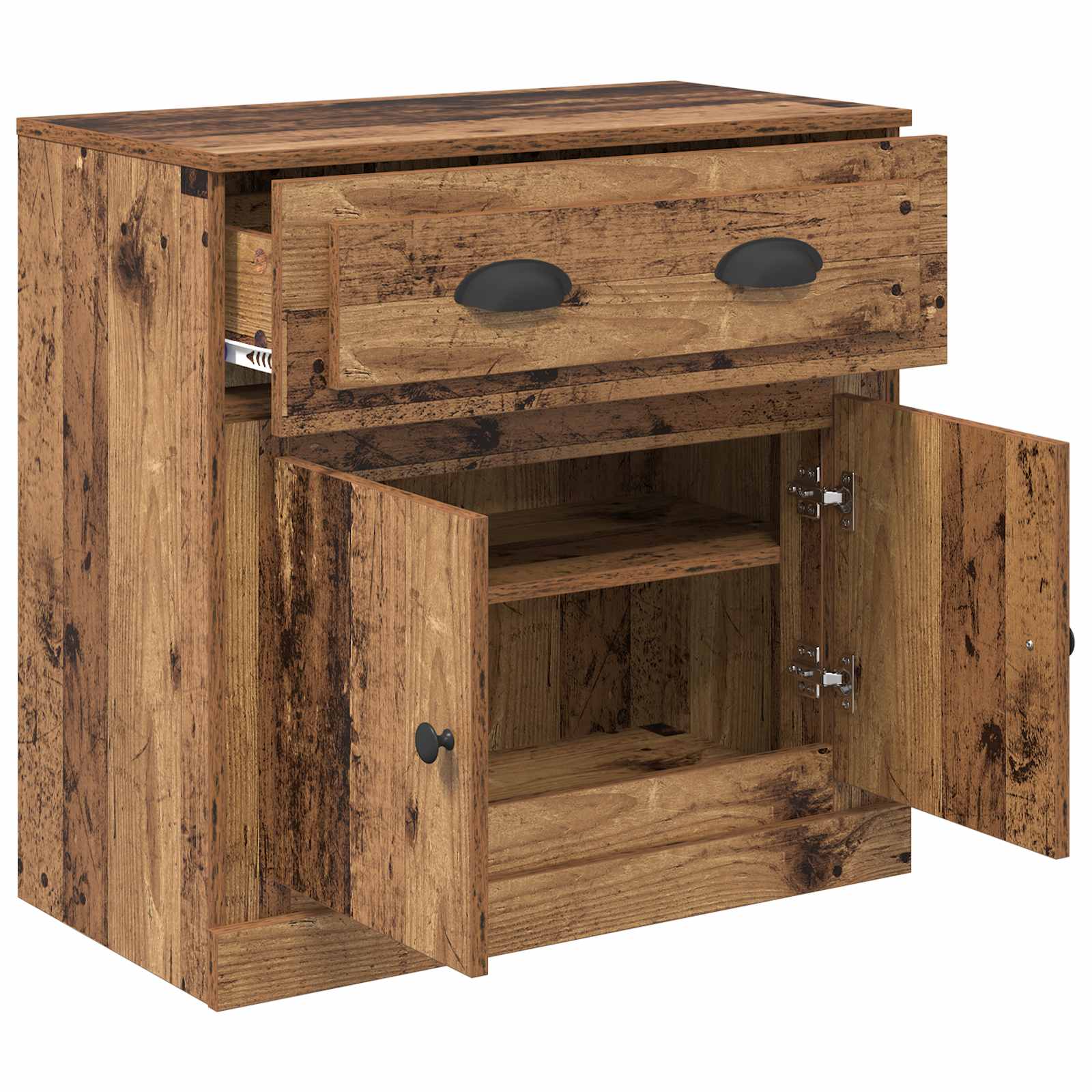 vidaXL Highboard z szufladą Stare drewno 70 x 35,5 x 67,5 cm