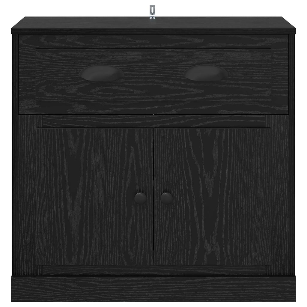 vidaXL Highboard z szufladą Czarny Dąb 70 x 35,5 x 67,5 cm