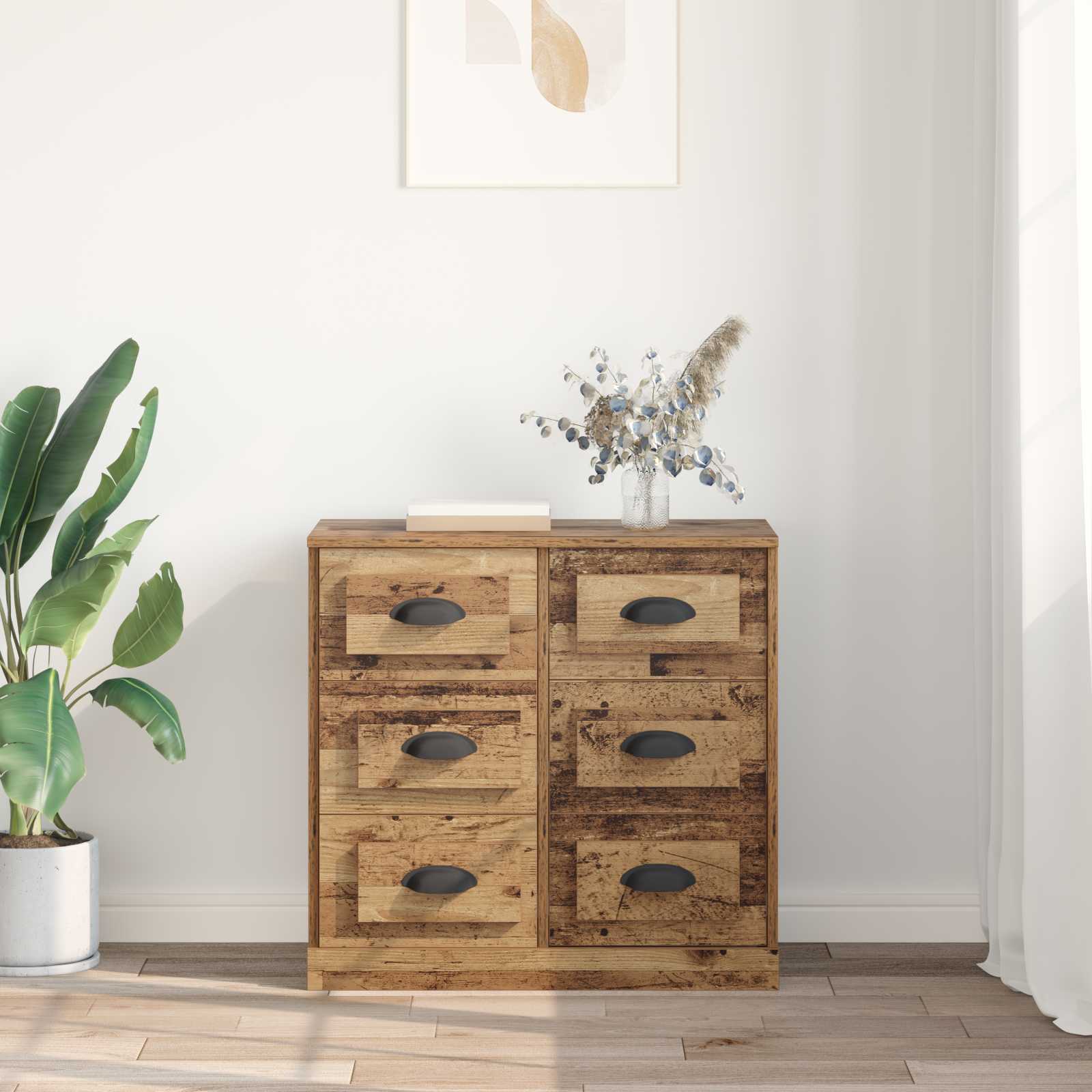 vidaXL Bufet Stare drewno 70 x 35,5 x 67,5 cm Materiał drewnopochodny