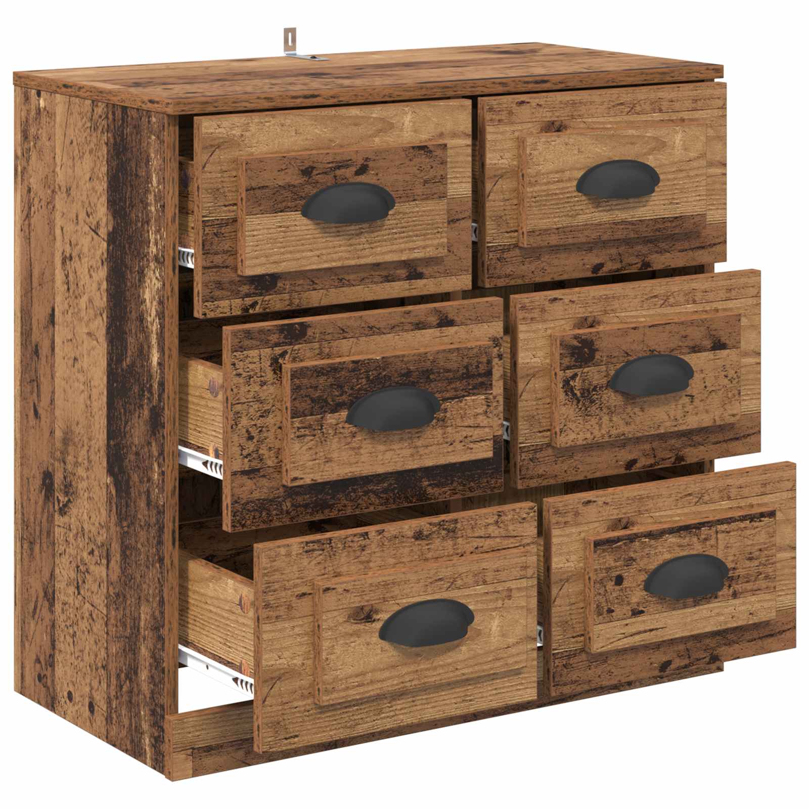 vidaXL Bufet Stare drewno 70 x 35,5 x 67,5 cm Materiał drewnopochodny