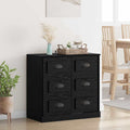 vidaXL Bufet Czarny Dąb 70 x 35,5 x 67,5 cm Materiał drewnopochodny