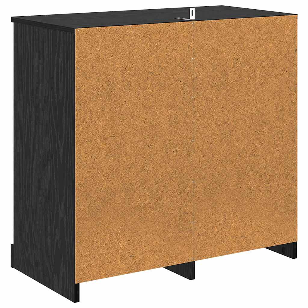 vidaXL Bufet Czarny Dąb 70 x 35,5 x 67,5 cm Materiał drewnopochodny