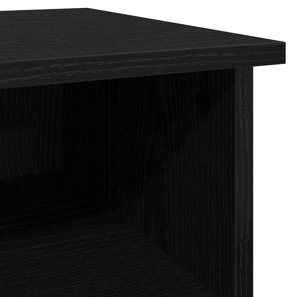 vidaXL Bufet Czarny Dąb 100 x 35,5 x 60 cm Materiał drewnopochodny