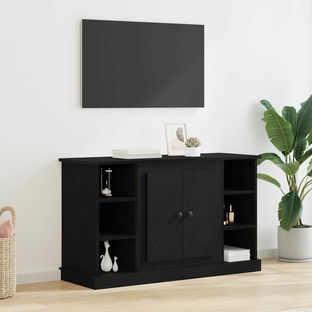 vidaXL Bufet Czarny Dąb 100 x 35,5 x 60 cm Materiał drewnopochodny