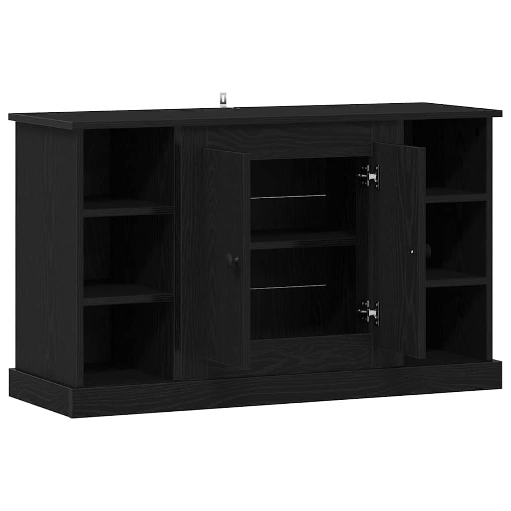 vidaXL Bufet Czarny Dąb 100 x 35,5 x 60 cm Materiał drewnopochodny