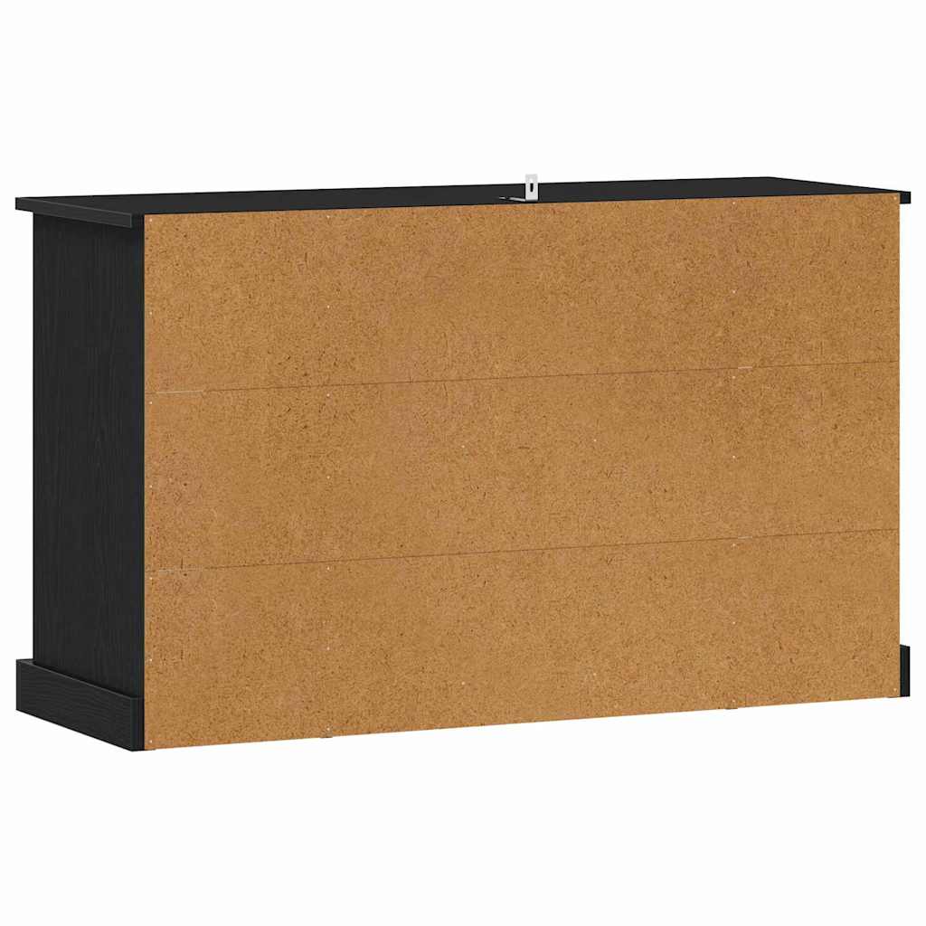 vidaXL Bufet Czarny Dąb 100 x 35,5 x 60 cm Materiał drewnopochodny