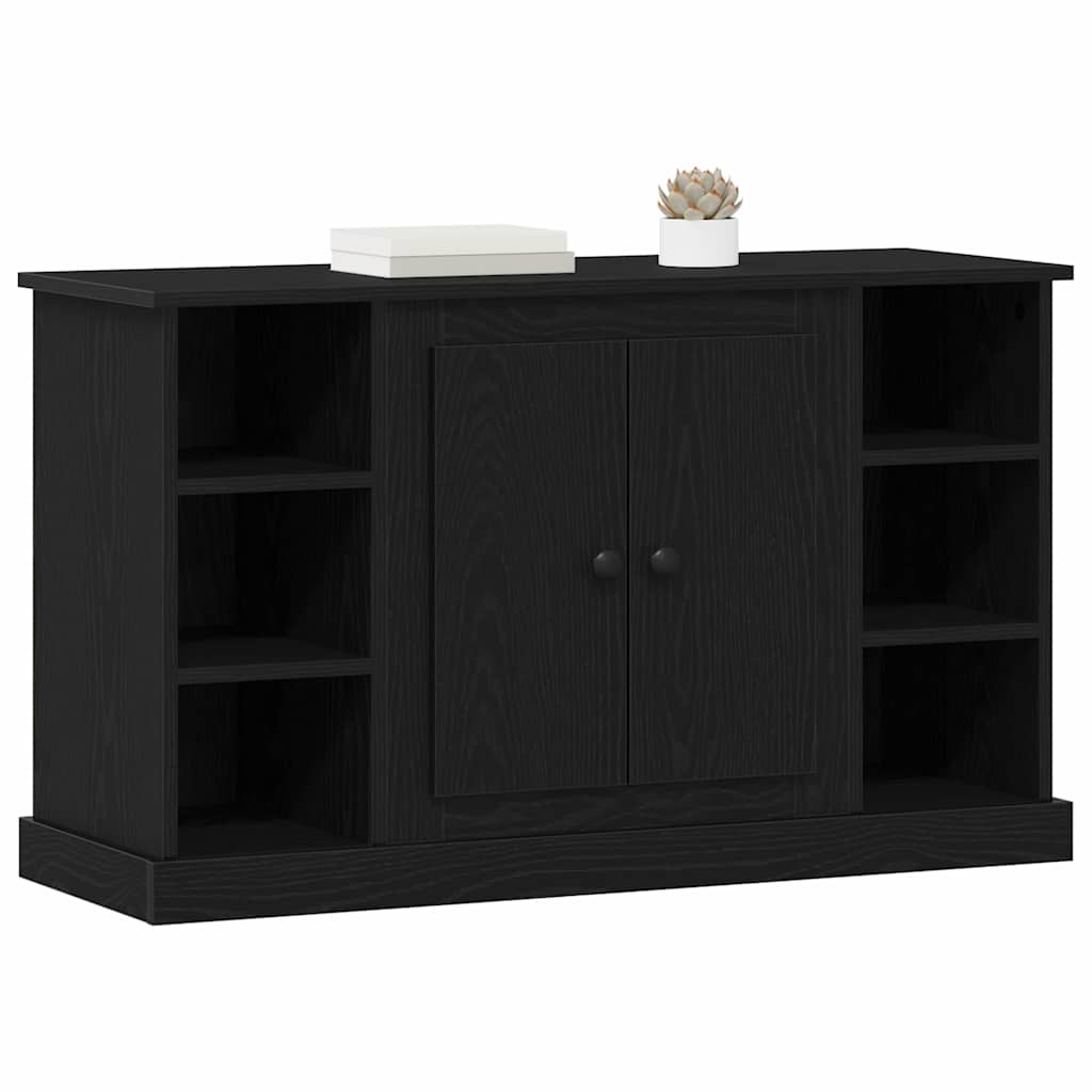 vidaXL Bufet Czarny Dąb 100 x 35,5 x 60 cm Materiał drewnopochodny