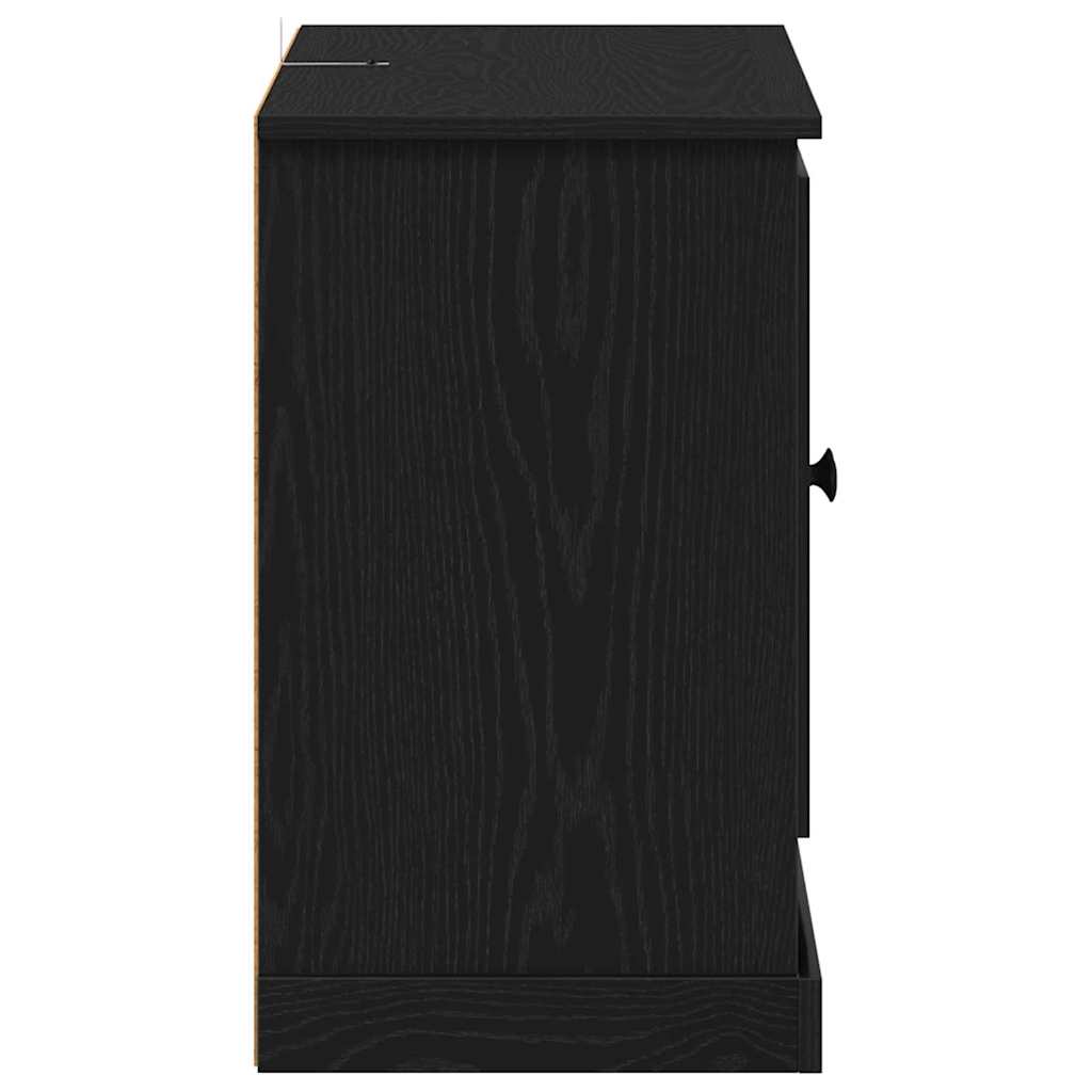 vidaXL Bufet Czarny Dąb 100 x 35,5 x 60 cm Materiał drewnopochodny
