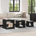 vidaXL Stolik kawowy 3 pcs Czarny Dąb Materiał drewnopochodny