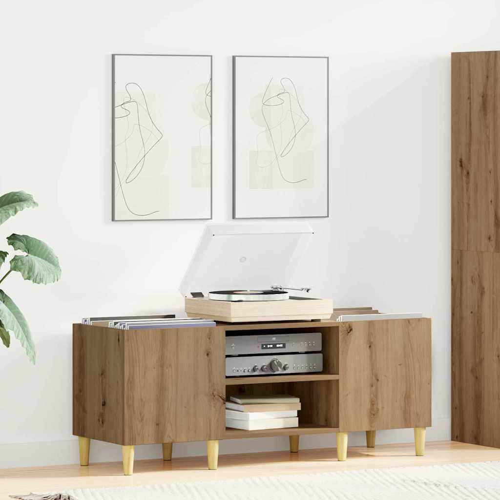vidaXL Szafka na płyty winylowe Dąb rzemieślniczy 121 x 38 x 48 cm