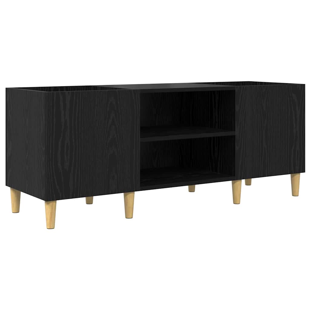 vidaXL Szafka na płyty winylowe Czarny Dąb 121 x 38 x 48 cm