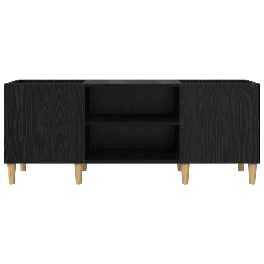 vidaXL Szafka na płyty winylowe Czarny Dąb 121 x 38 x 48 cm