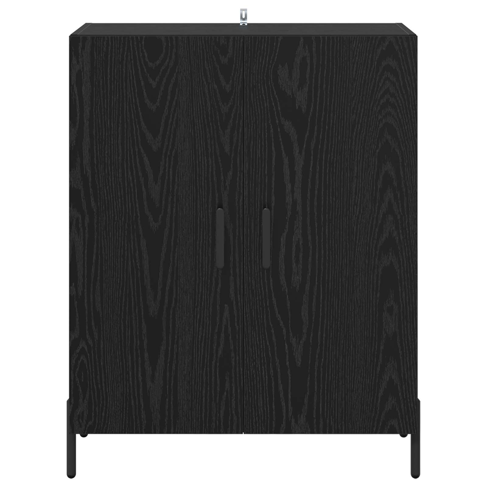 vidaXL Bufet Czarny Dąb 69,5 x 34 x 90 cm Materiał drewnopochodny