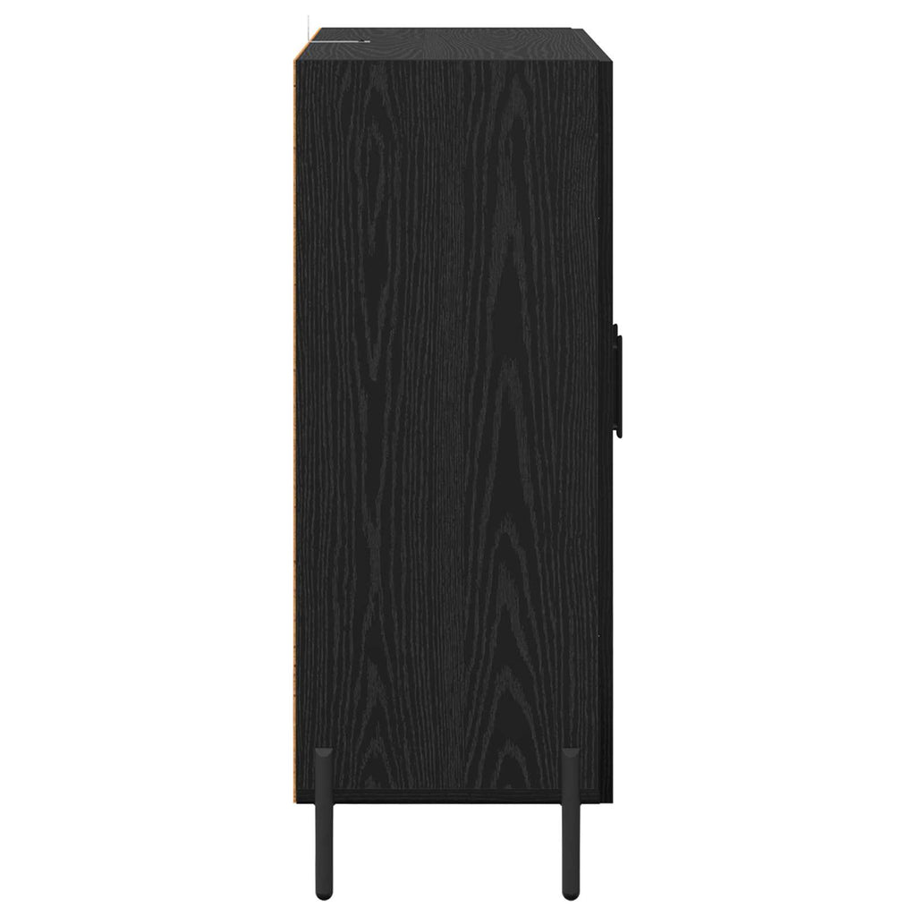 vidaXL Bufet Czarny Dąb 69,5 x 34 x 90 cm Materiał drewnopochodny