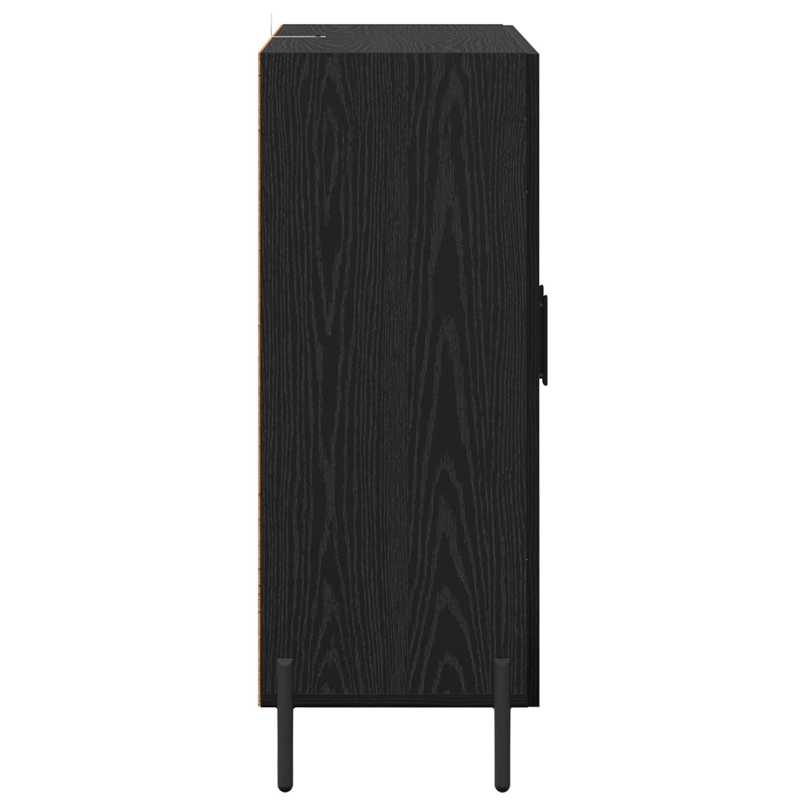 vidaXL Bufet Czarny Dąb 69,5 x 34 x 90 cm Materiał drewnopochodny