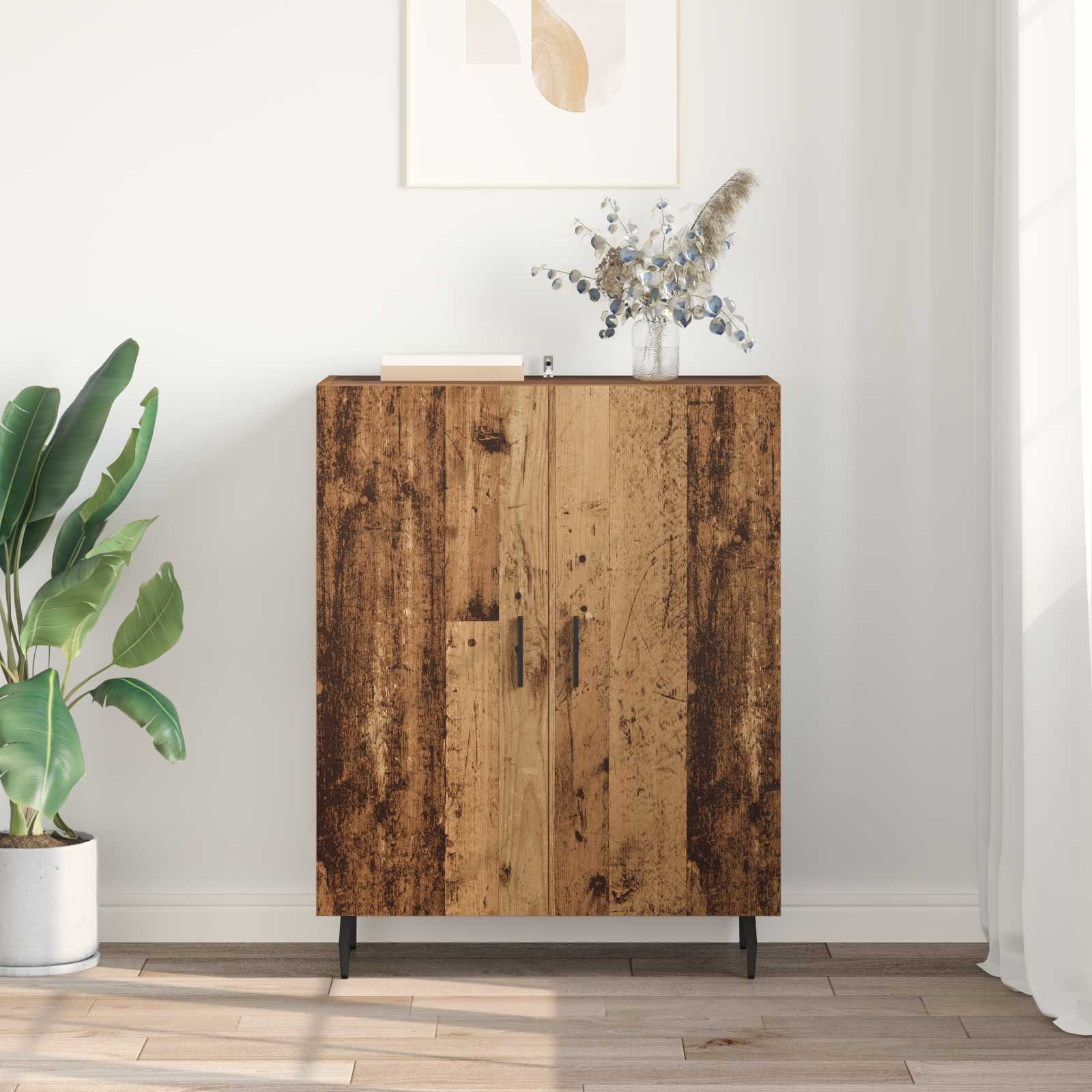 vidaXL Bufet Stare drewno 69,5 x 34 x 90 cm Materiał drewnopochodny