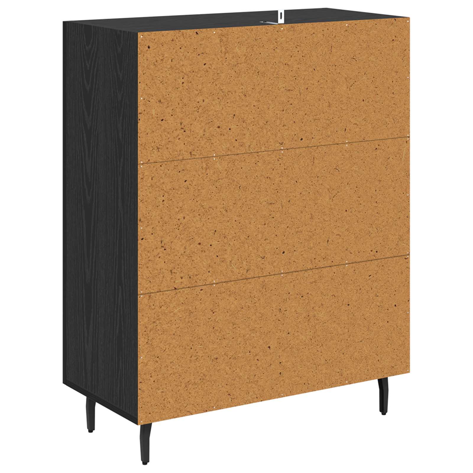 vidaXL Bufet Czarny Dąb 69,5 x 34 x 90 cm Materiał drewnopochodny