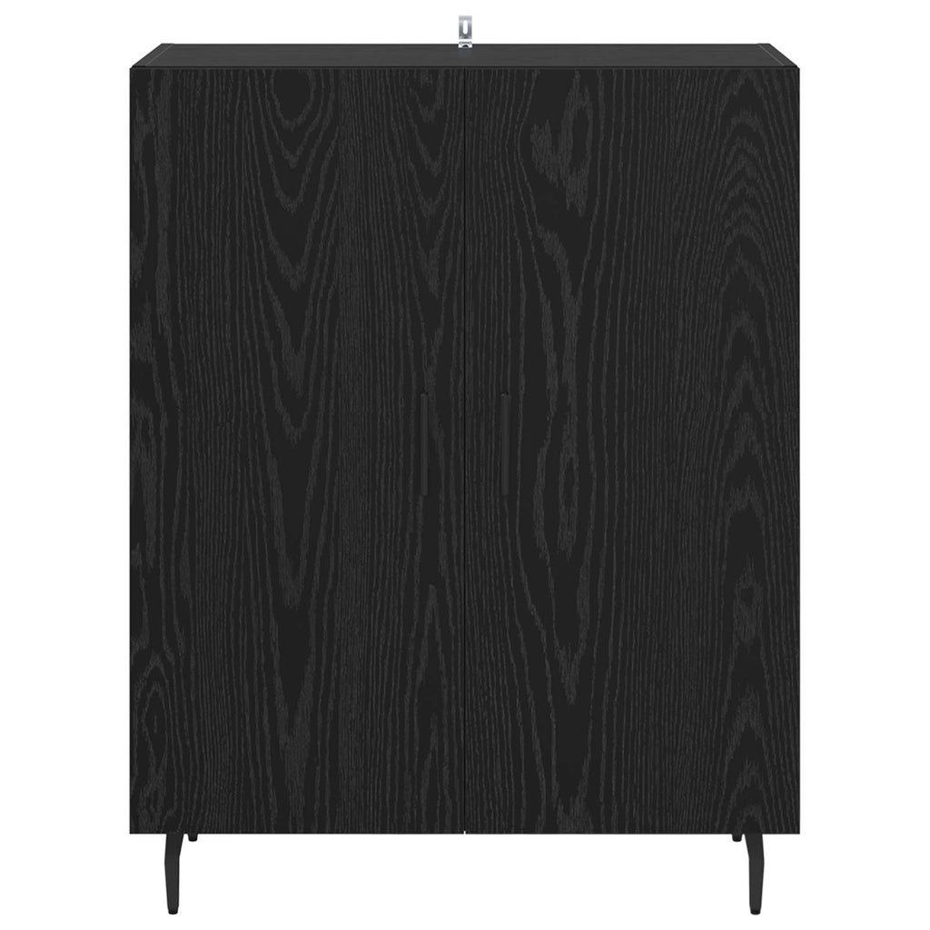 vidaXL Bufet Czarny Dąb 69,5 x 34 x 90 cm Materiał drewnopochodny