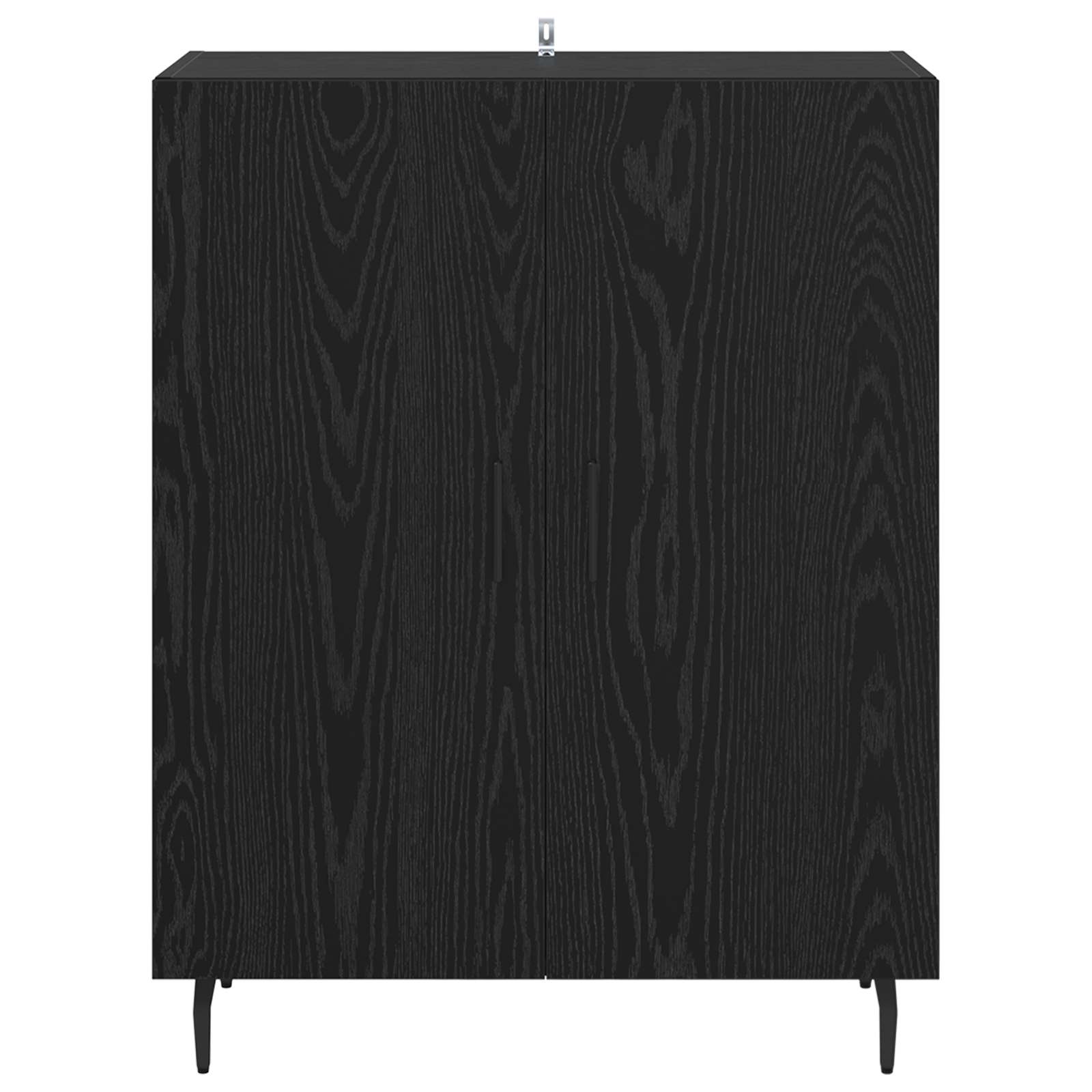 vidaXL Bufet Czarny Dąb 69,5 x 34 x 90 cm Materiał drewnopochodny