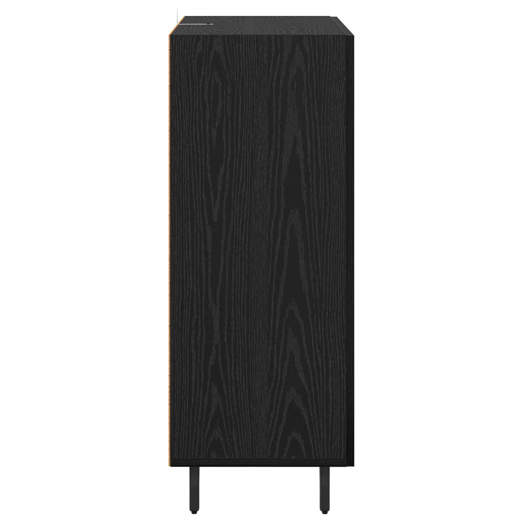 vidaXL Bufet Czarny Dąb 69,5 x 34 x 90 cm Materiał drewnopochodny
