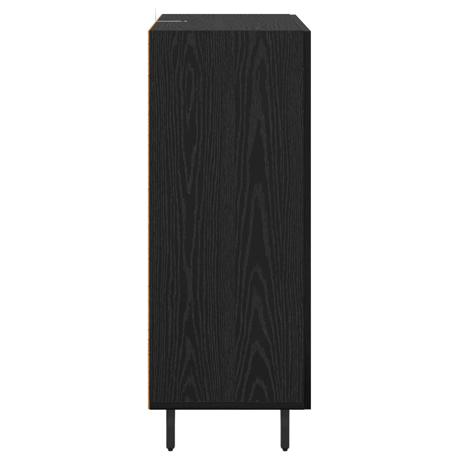 vidaXL Bufet Czarny Dąb 69,5 x 34 x 90 cm Materiał drewnopochodny