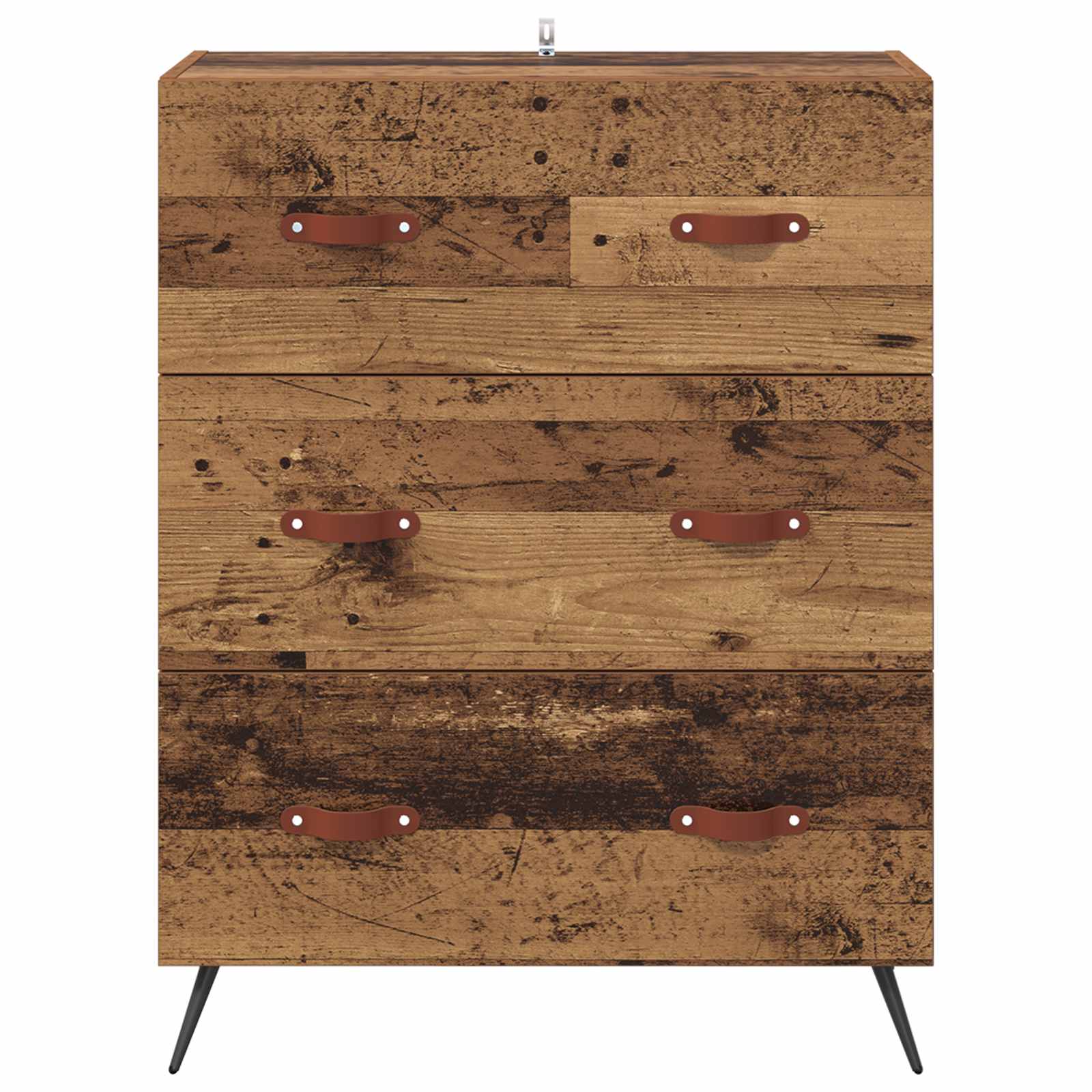 vidaXL Komoda z szufladami z szufladą Stare drewno 69,5 x 34 x 90 cm