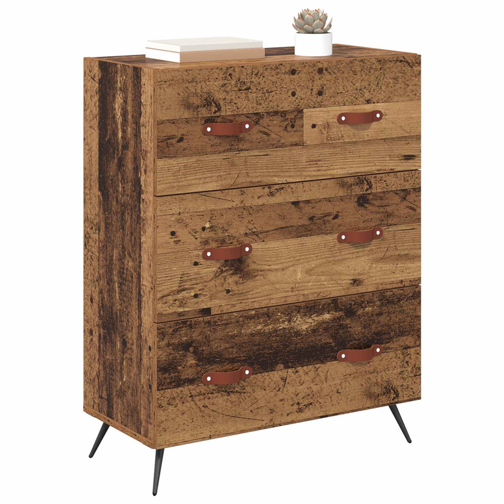 vidaXL Komoda z szufladami z szufladą Stare drewno 69,5 x 34 x 90 cm