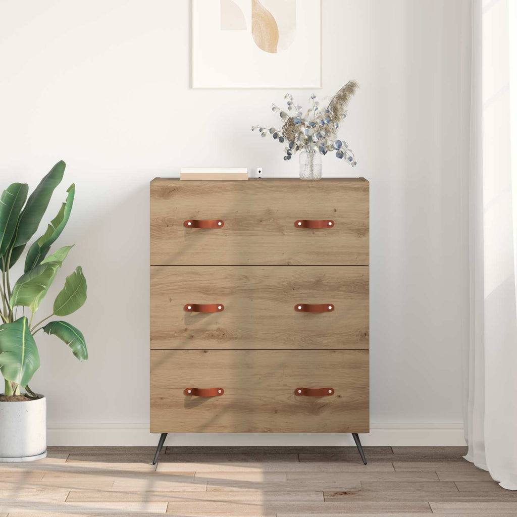 vidaXL Komoda z szufladami Dąb Rzemieślniczy 69,5 x 34 x 90 cm