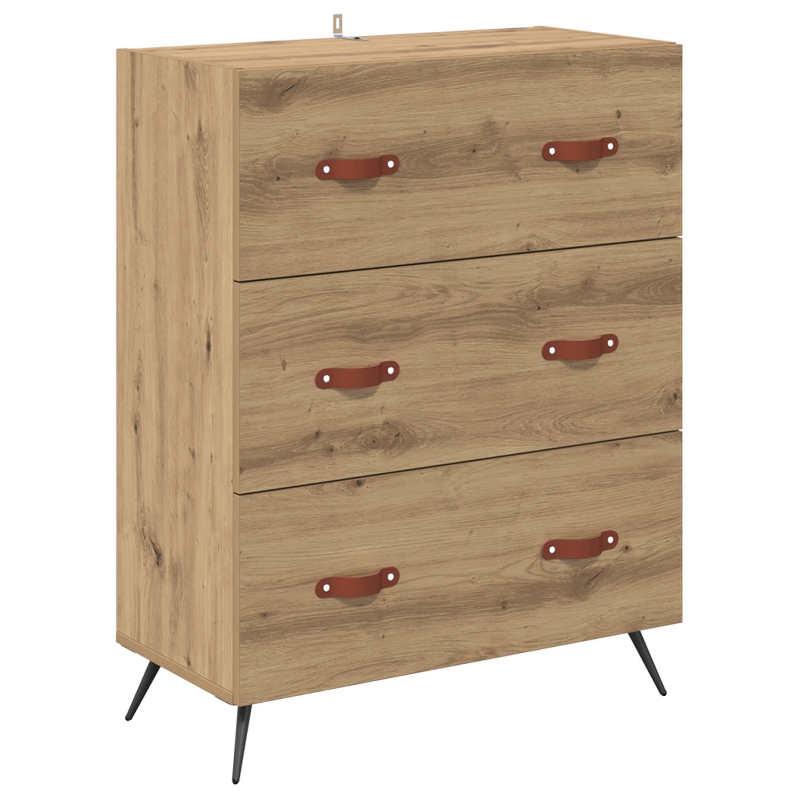 vidaXL Komoda z szufladami Dąb Rzemieślniczy 69,5 x 34 x 90 cm