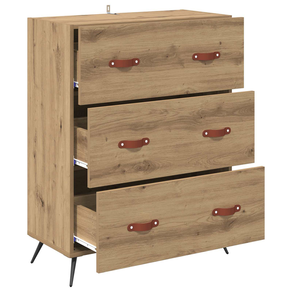 vidaXL Komoda z szufladami Dąb Rzemieślniczy 69,5 x 34 x 90 cm