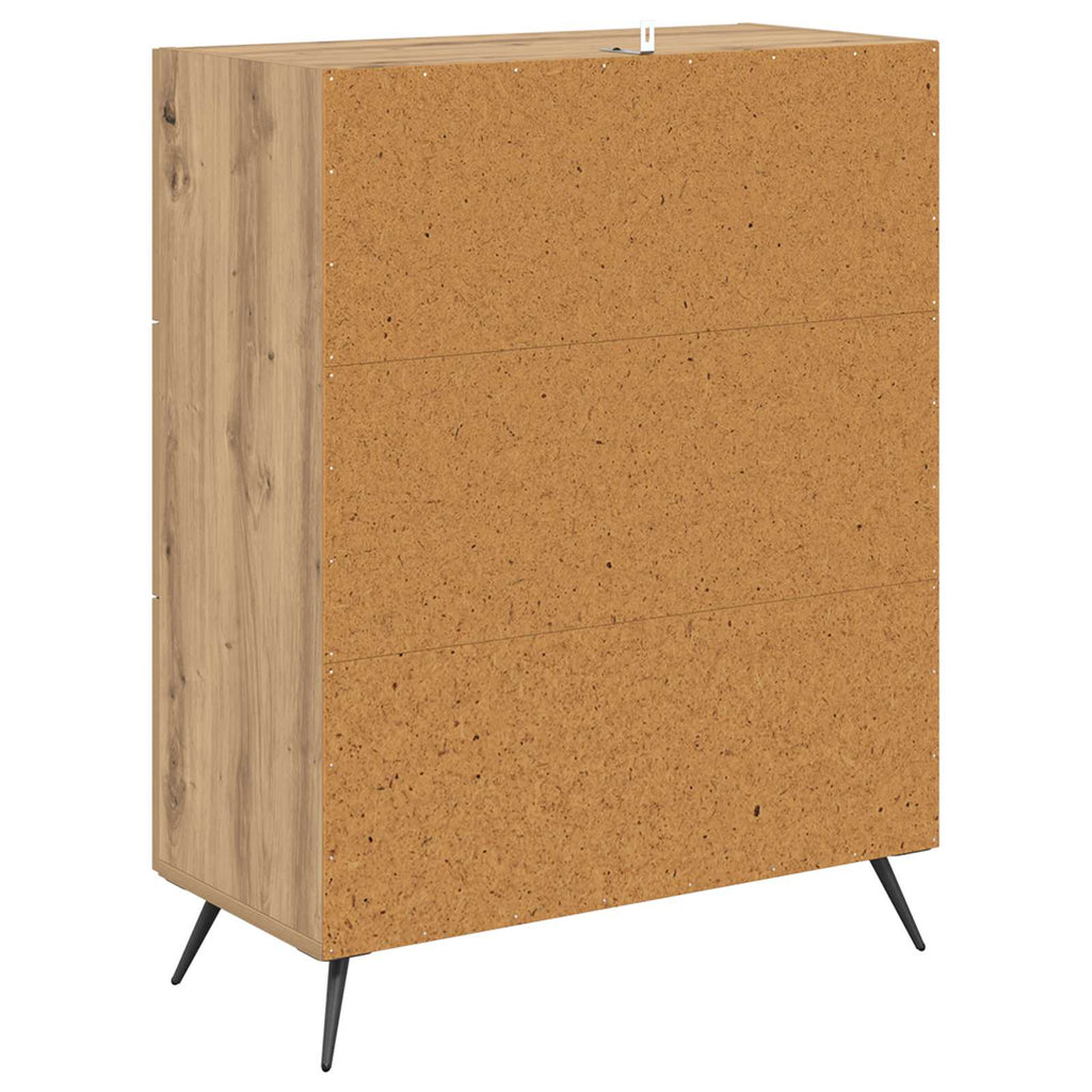 vidaXL Komoda z szufladami Dąb Rzemieślniczy 69,5 x 34 x 90 cm