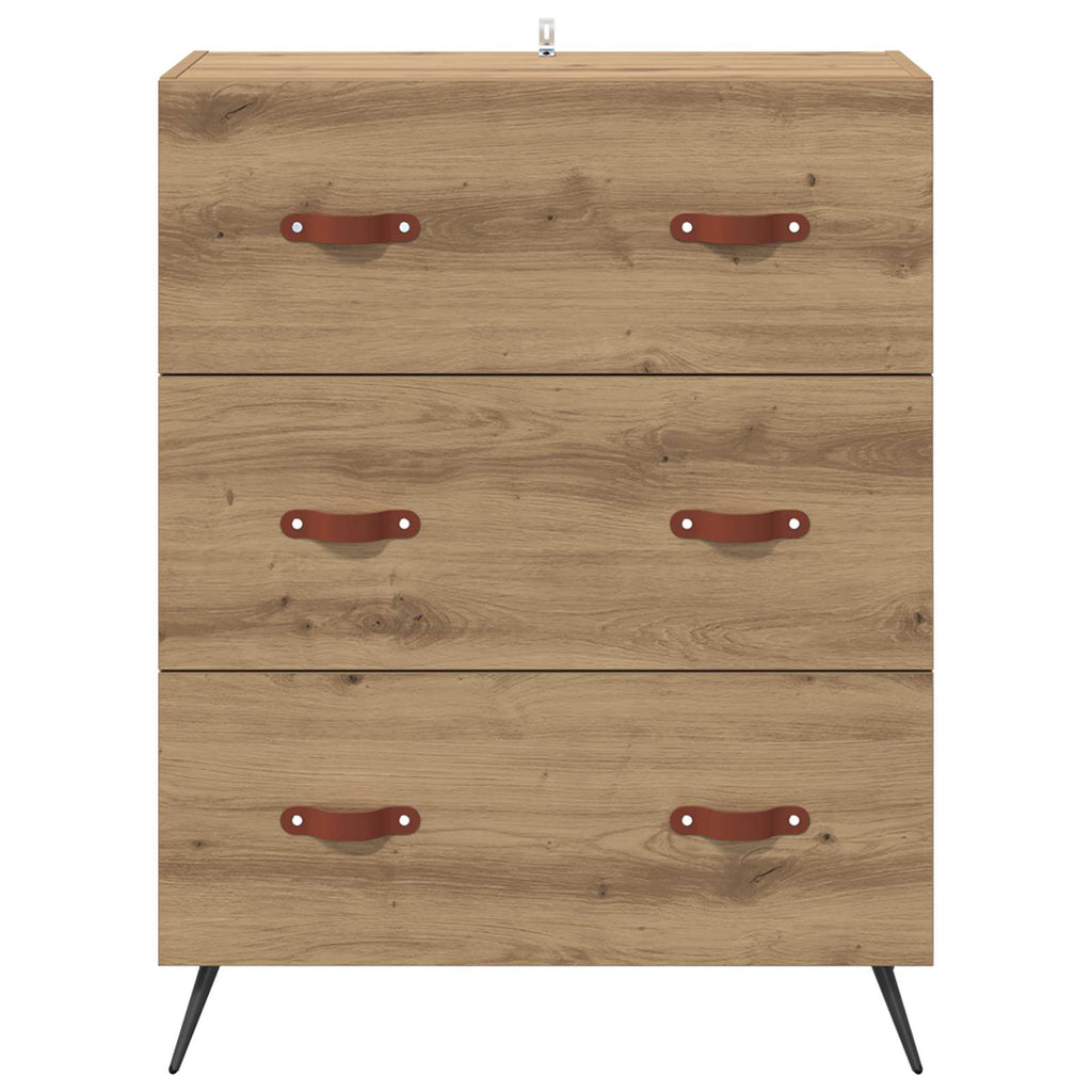 vidaXL Komoda z szufladami Dąb Rzemieślniczy 69,5 x 34 x 90 cm