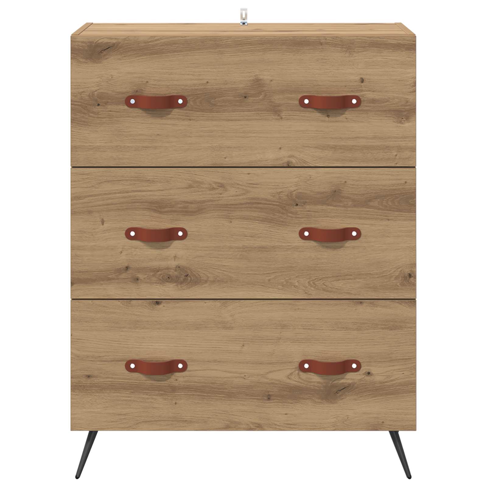 vidaXL Komoda z szufladami Dąb Rzemieślniczy 69,5 x 34 x 90 cm