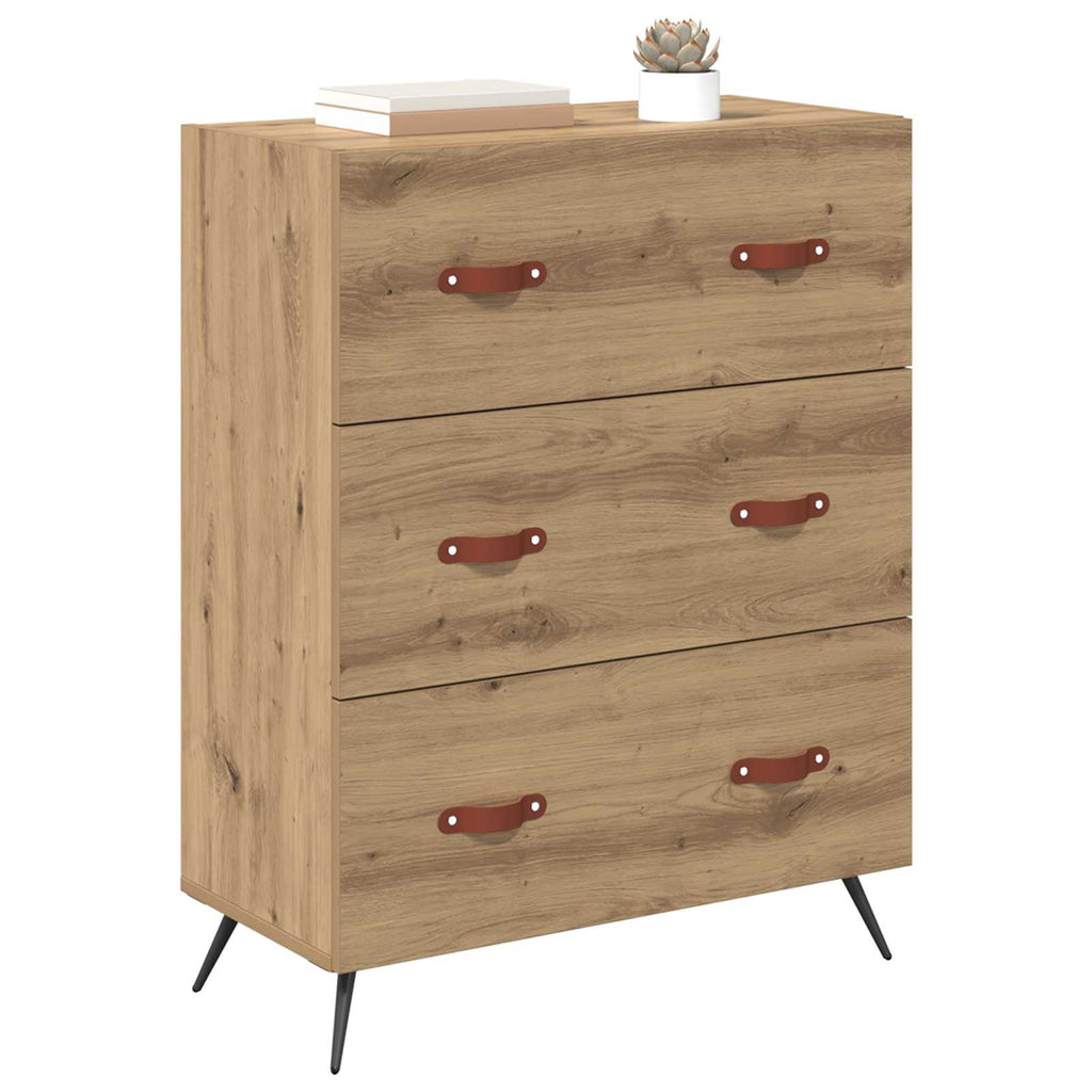 vidaXL Komoda z szufladami Dąb Rzemieślniczy 69,5 x 34 x 90 cm