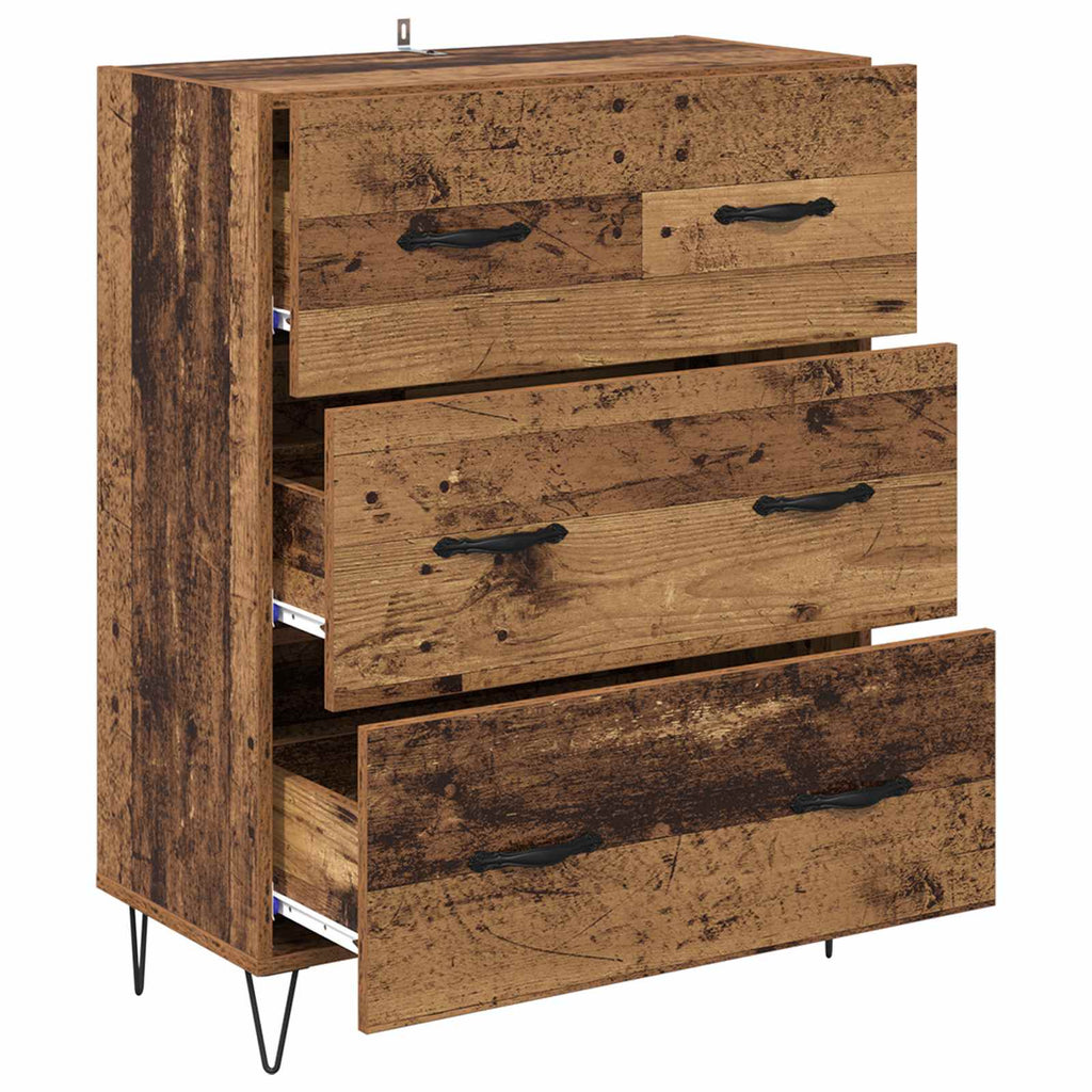 vidaXL Bufet z szufladą Stare drewno 69,5 x 34 x 90 cm
