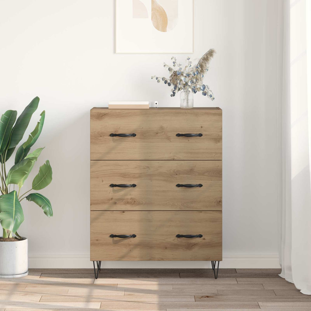 vidaXL Bufet z szufladą Dąb rzemieślniczy 69,5 x 34 x 90 cm