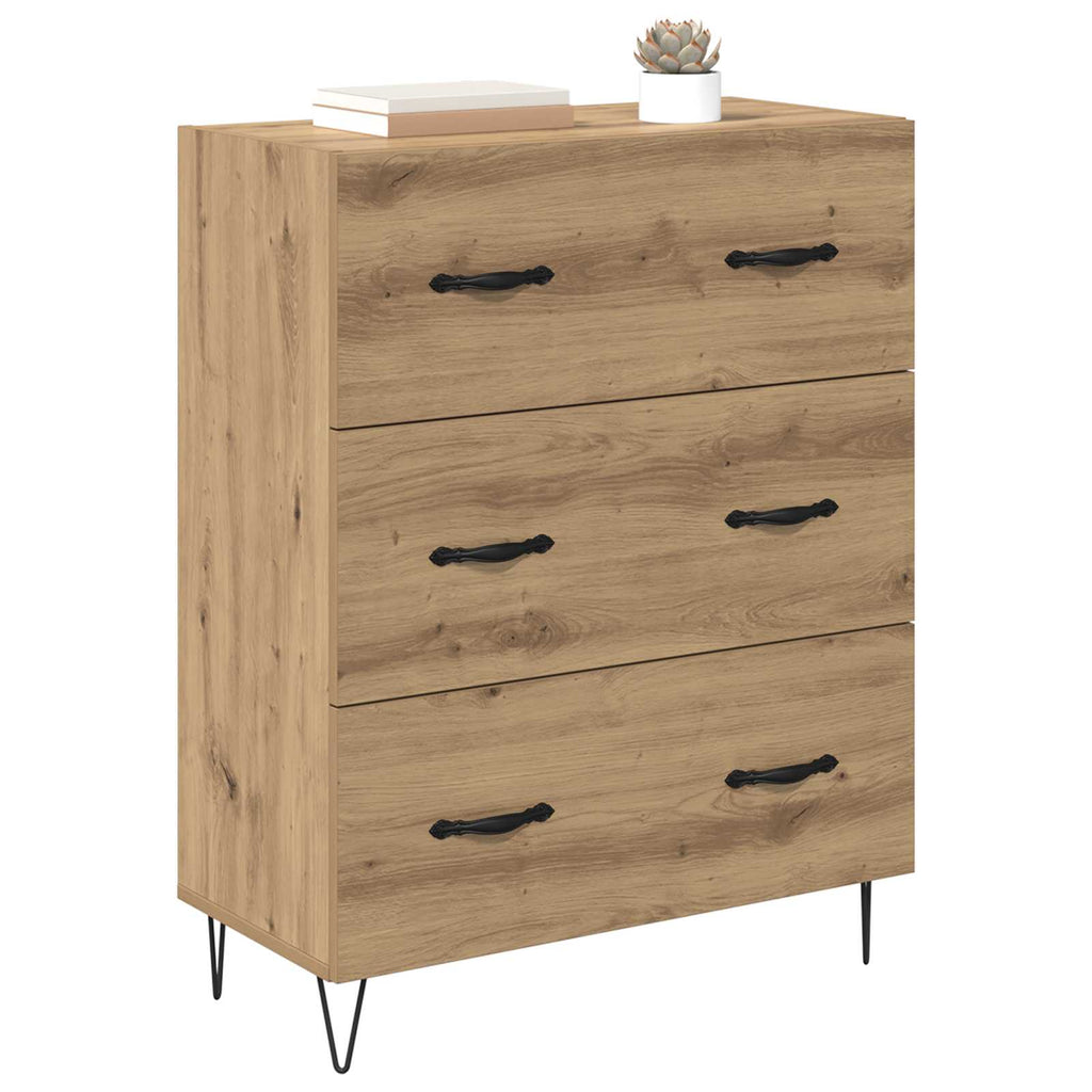 vidaXL Bufet z szufladą Dąb rzemieślniczy 69,5 x 34 x 90 cm
