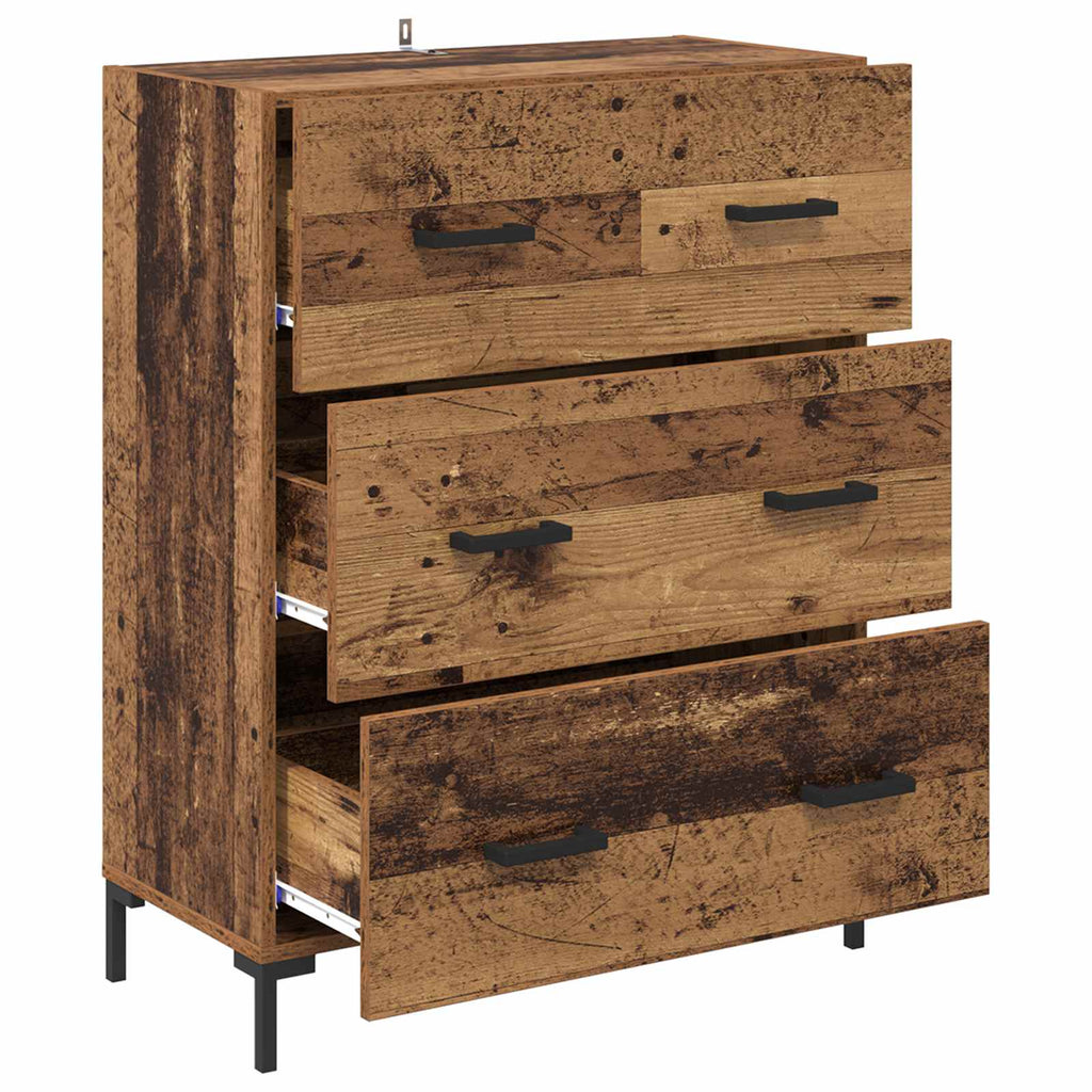 vidaXL Bufet z szufladą Stare drewno 69,5 x 34 x 90 cm